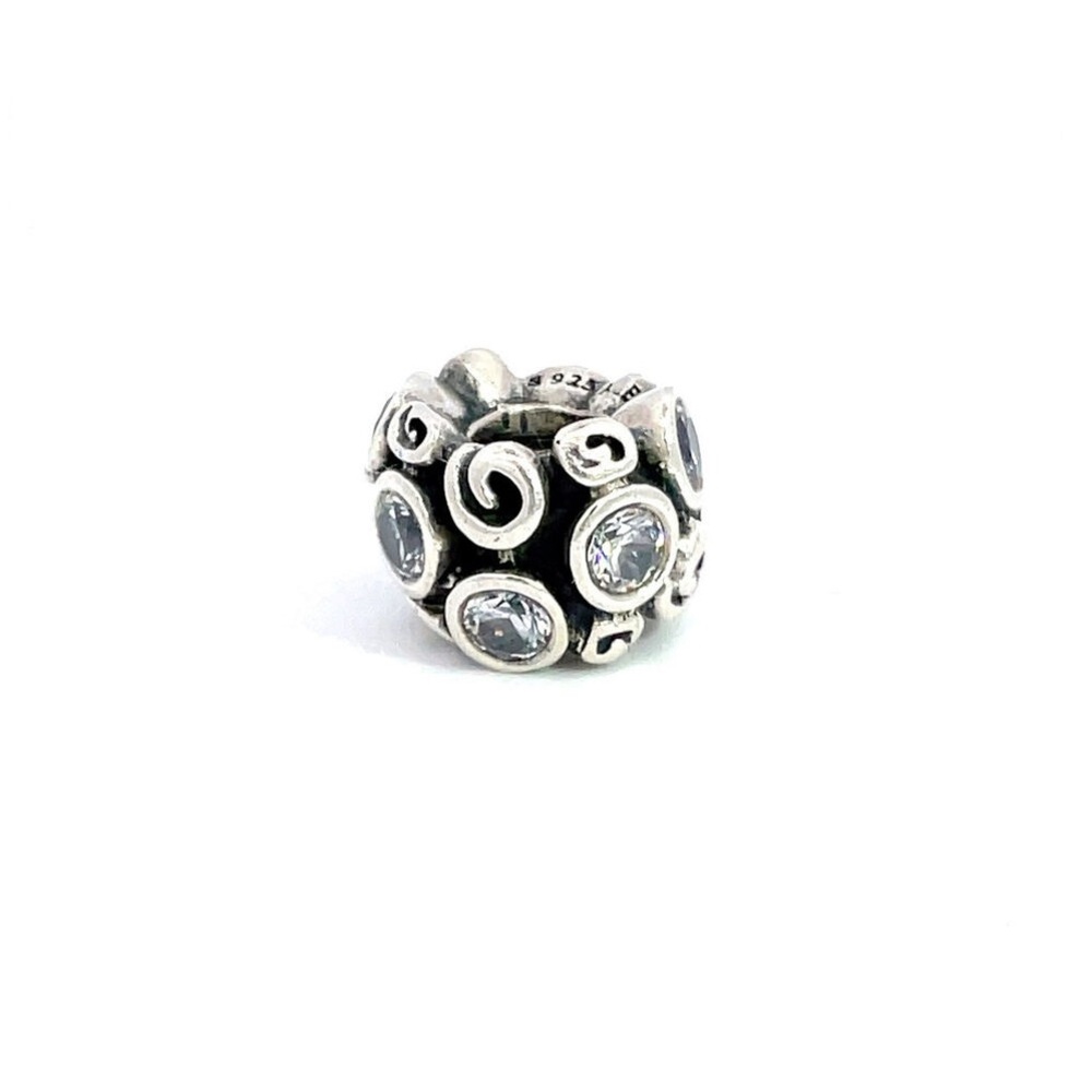 Genuine PANDORA Clear Primrose Path CZ Charm; 790330CZ